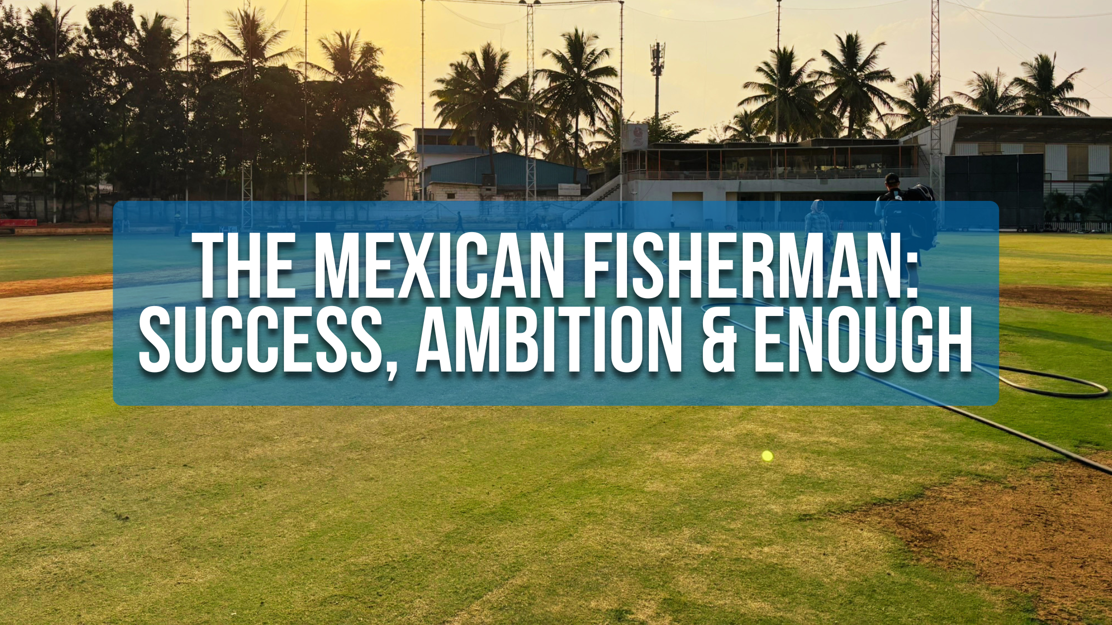 A quiet coastal fishing village scene showing a fisherman returning with a small catch, symbolising simplicity, balance, and contentment in life.