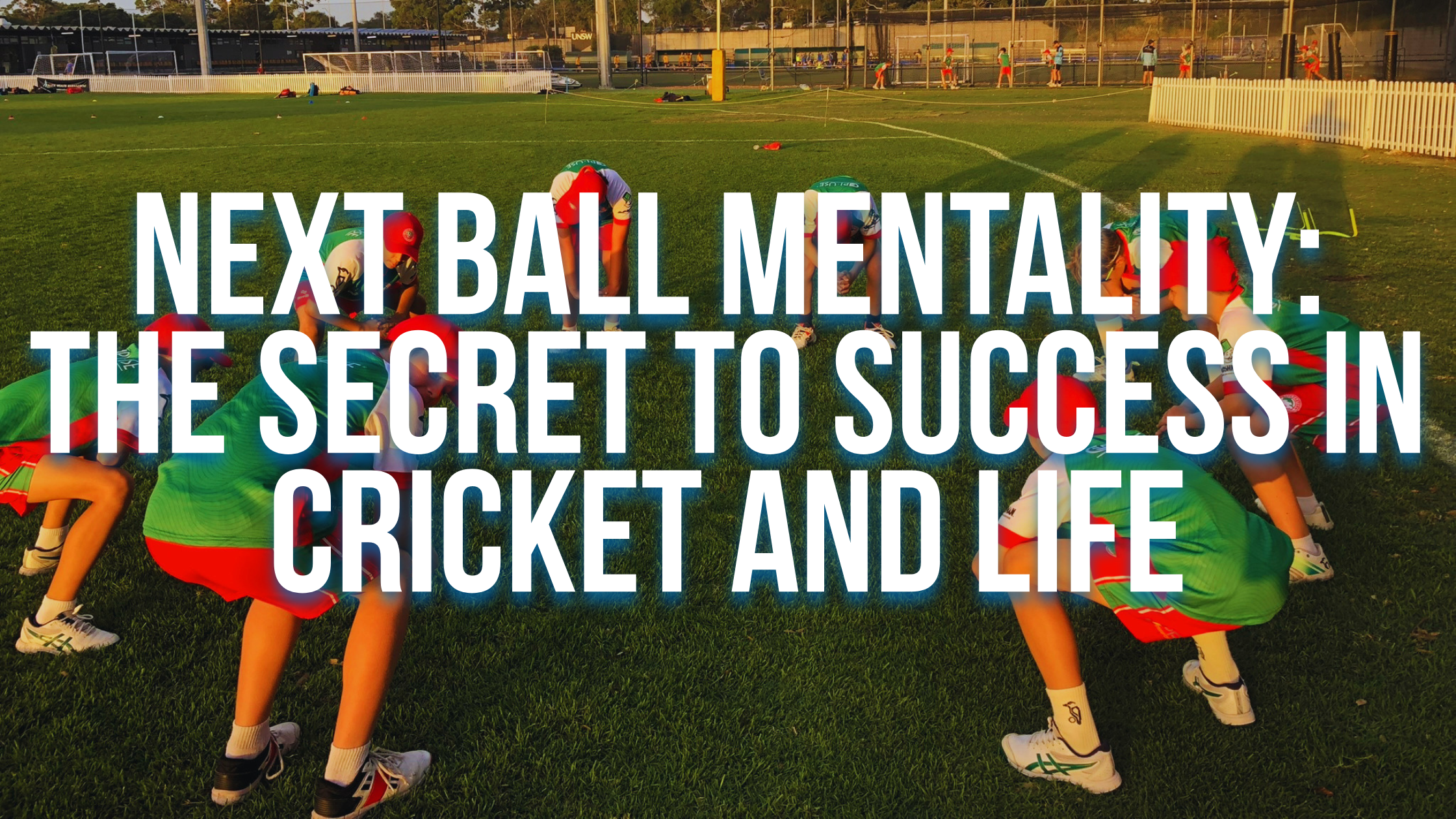 Cricket player resetting focus between deliveries during a match, demonstrating the next ball mentality and mental resilience in cricket.